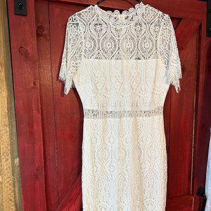 Lulus Lace White Dress